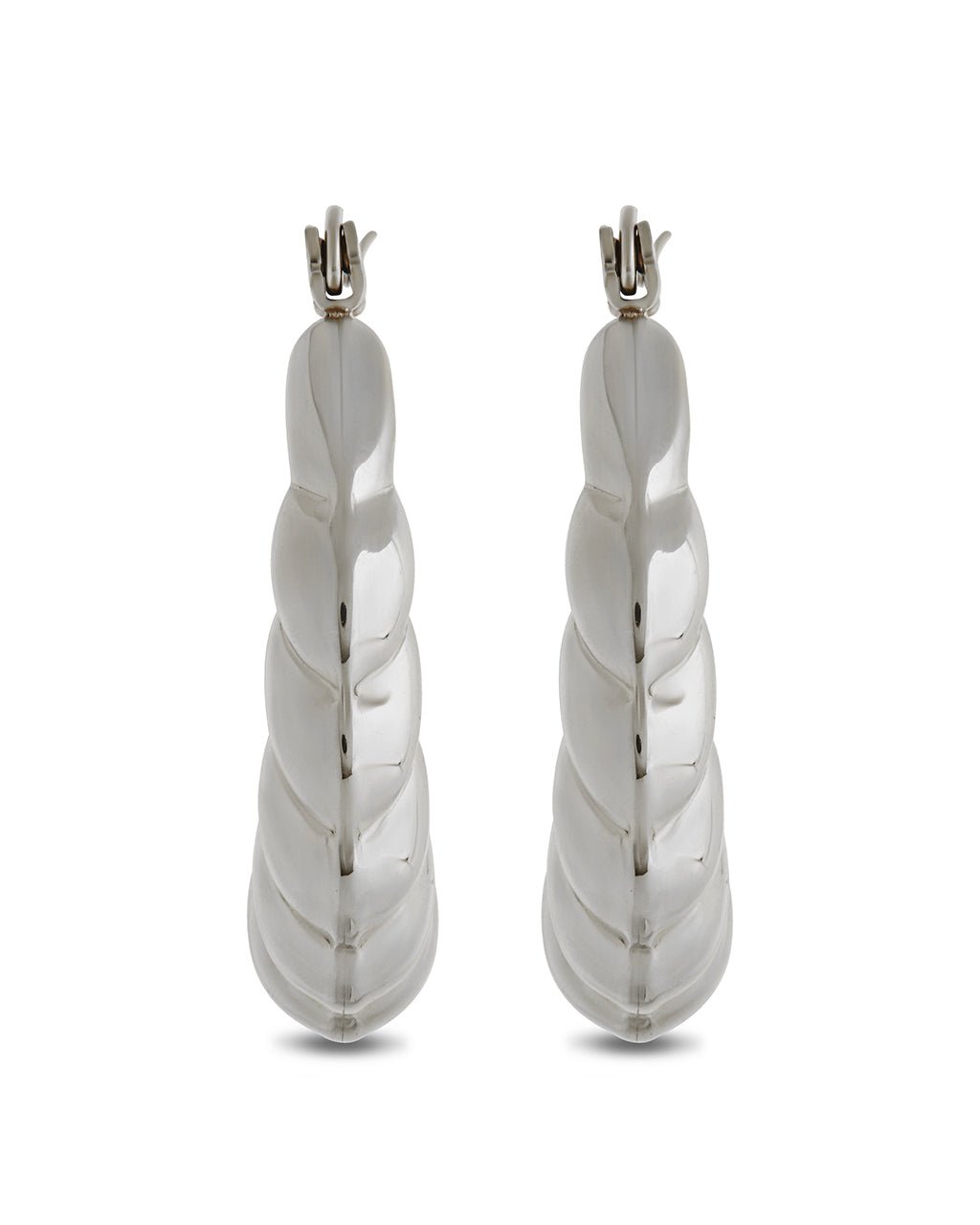 Piper Twisted Polished Hoop Earrings - Sterling Forever
