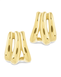 Triple Row Beatrix Statement Hoop - Sterling Forever