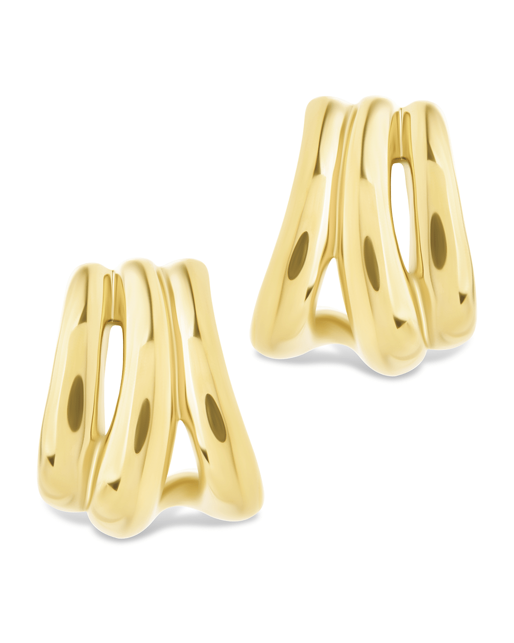 Triple Row Beatrix Statement Hoop - Sterling Forever