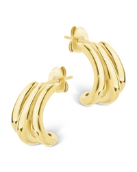 Triple Row Beatrix Statement Hoop - Sterling Forever