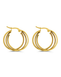 Triple Circle Lilibet Hoops - Sterling Forever