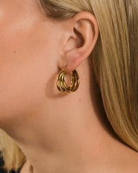 Triple Circle Lilibet Hoops - Sterling Forever
