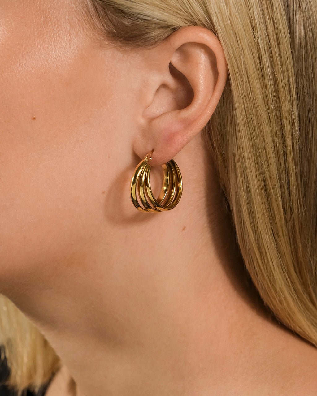 Triple Circle Lilibet Hoops - Sterling Forever