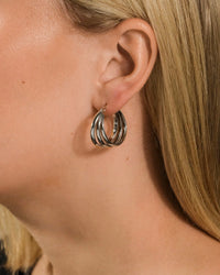 Triple Circle Lilibet Hoops - Sterling Forever