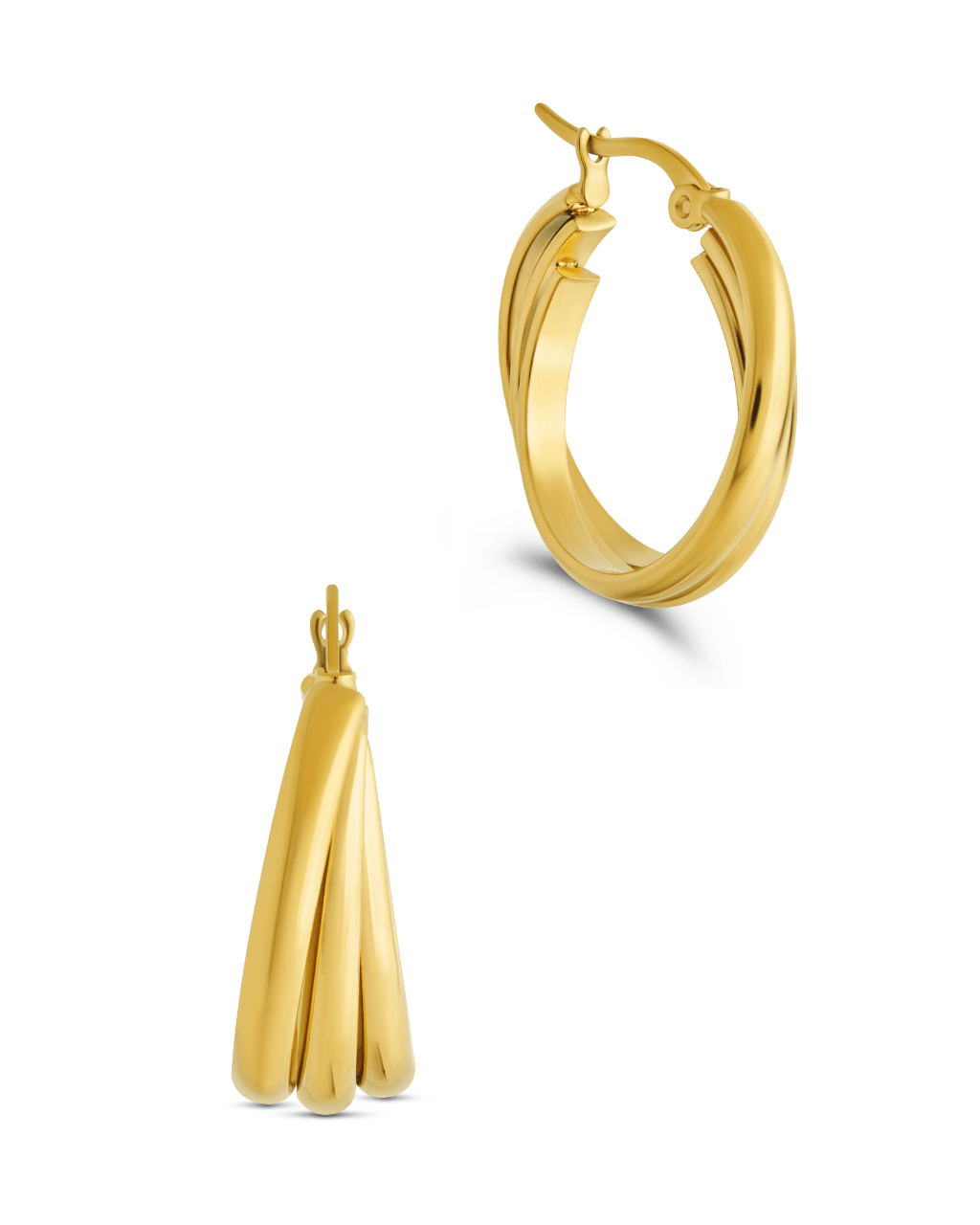 Triple Circle Lilibet Hoops - Sterling Forever