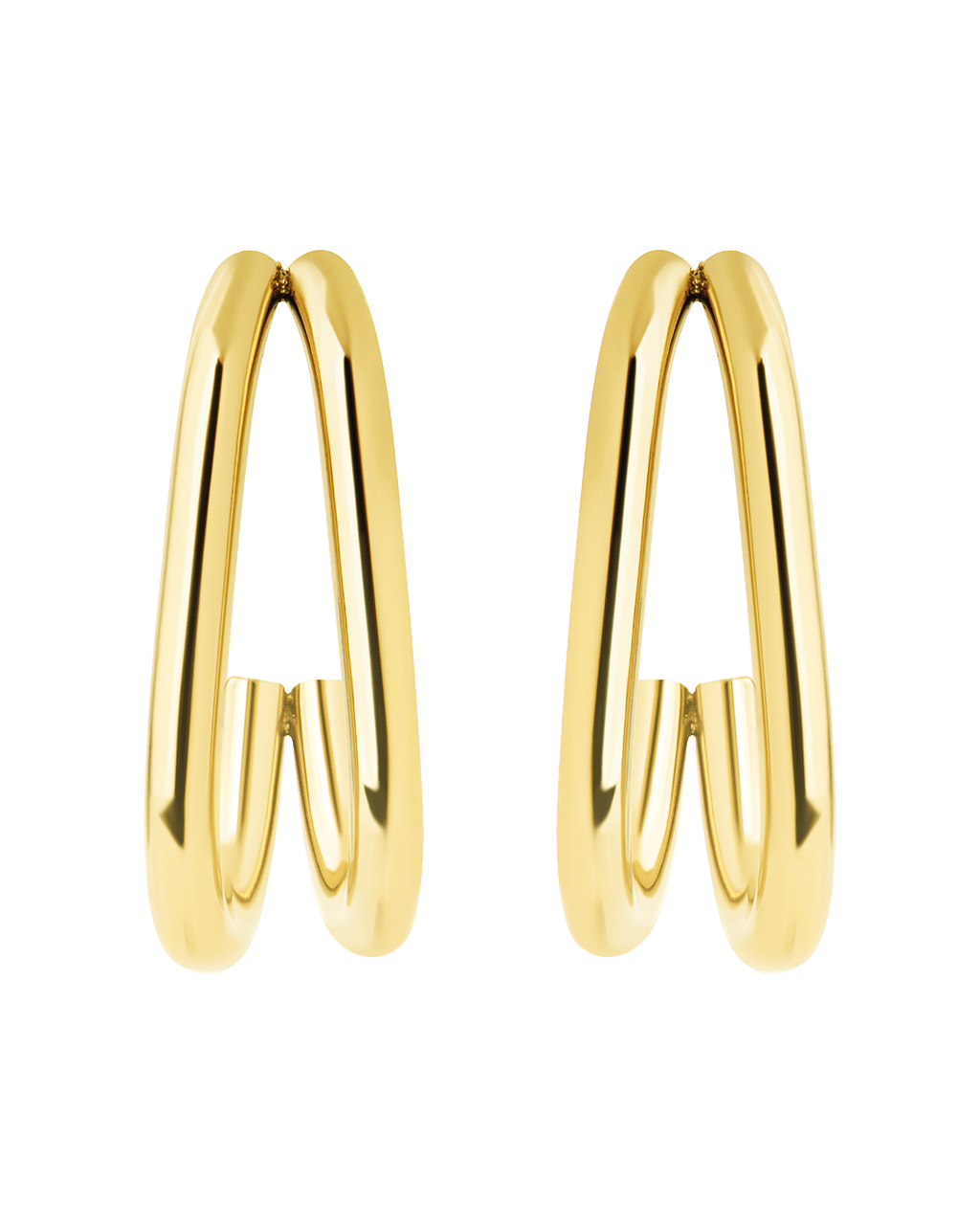 Double Prong Vienna Hoop - Sterling Forever