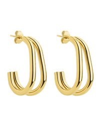 Double Prong Vienna Hoop - Sterling Forever