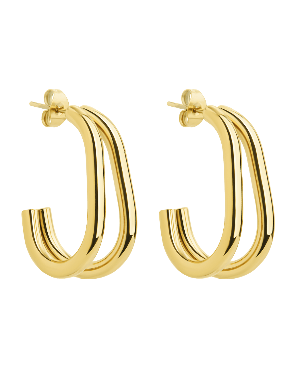 Double Prong Vienna Hoop - Sterling Forever