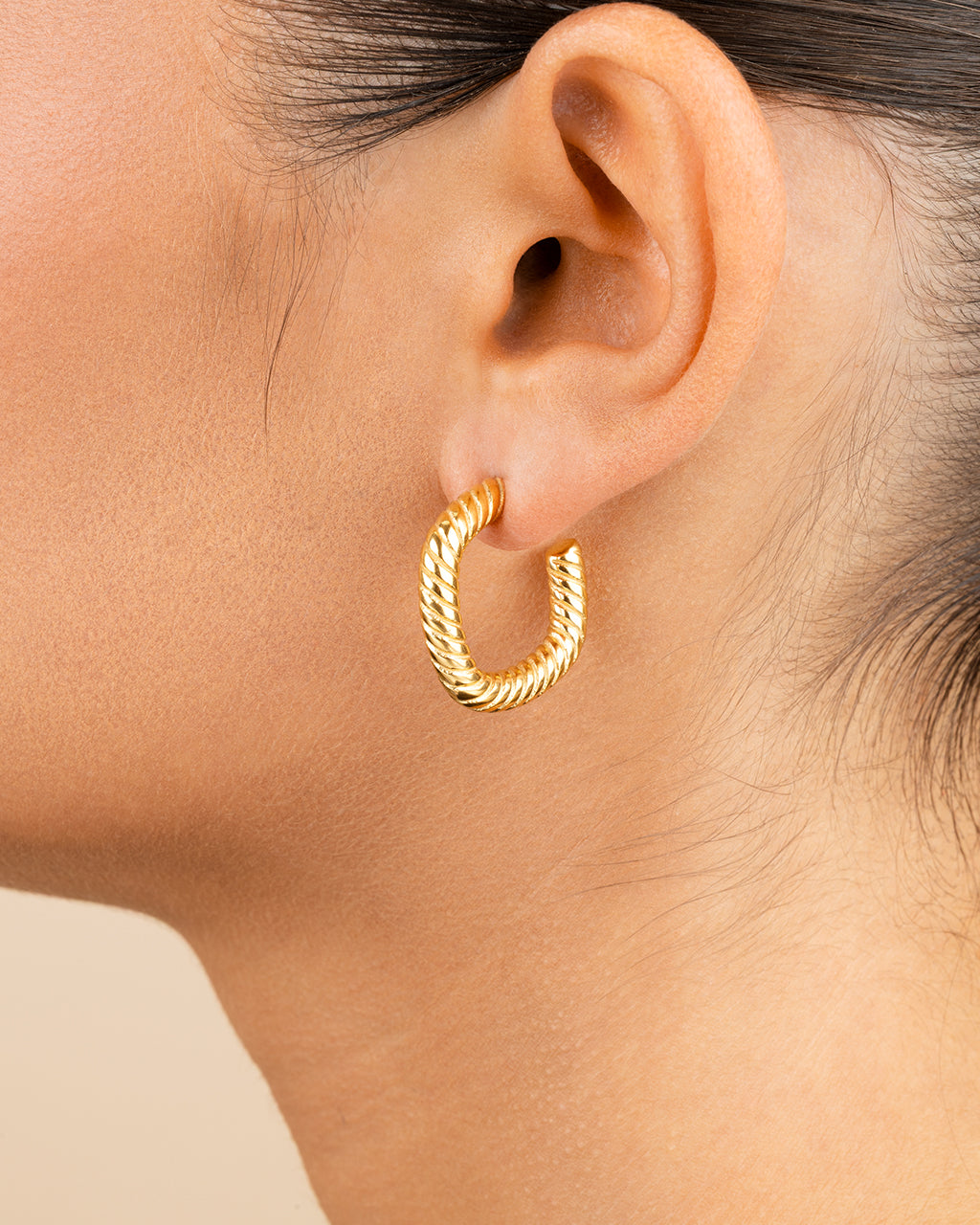 Quincy Twisted Hoop Earrings