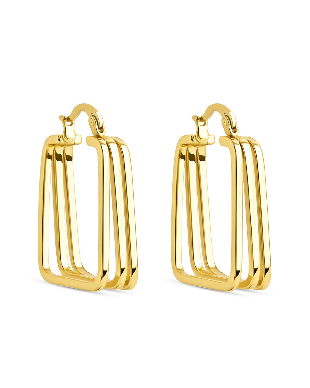 Belinda Textured Square Earrings - Sterling Forever