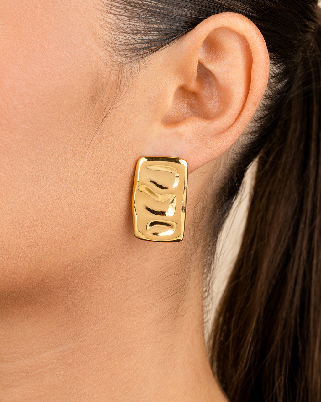 Monet Molten Metal Bar Stud Earrings