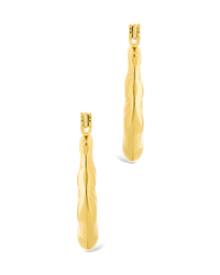 Amaryllis Brushed Hollow Hoop Earrings