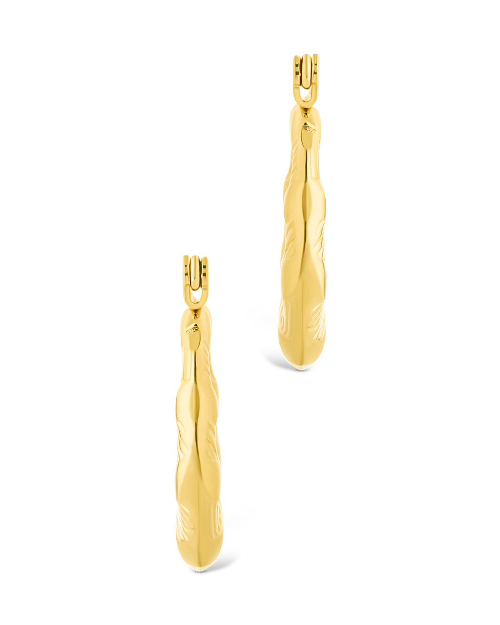 Amaryllis Brushed Hollow Hoop Earrings