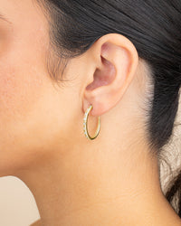 Lorna CZ & Opal Studded Hoop Earrings