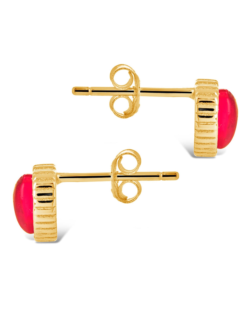 Ruby Heart Studs Earring Sterling Forever 