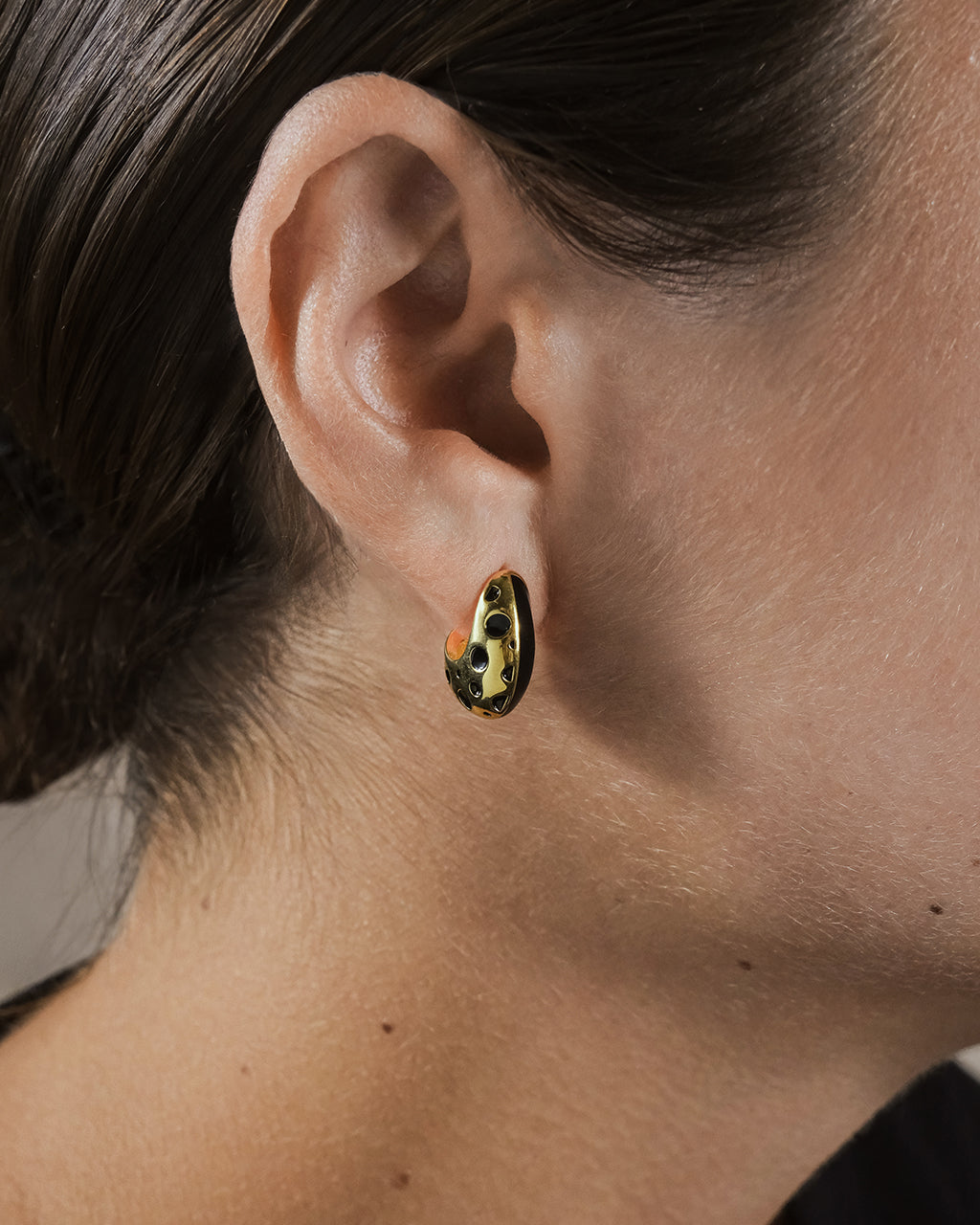 Lisha Enamel Hoop Earrings