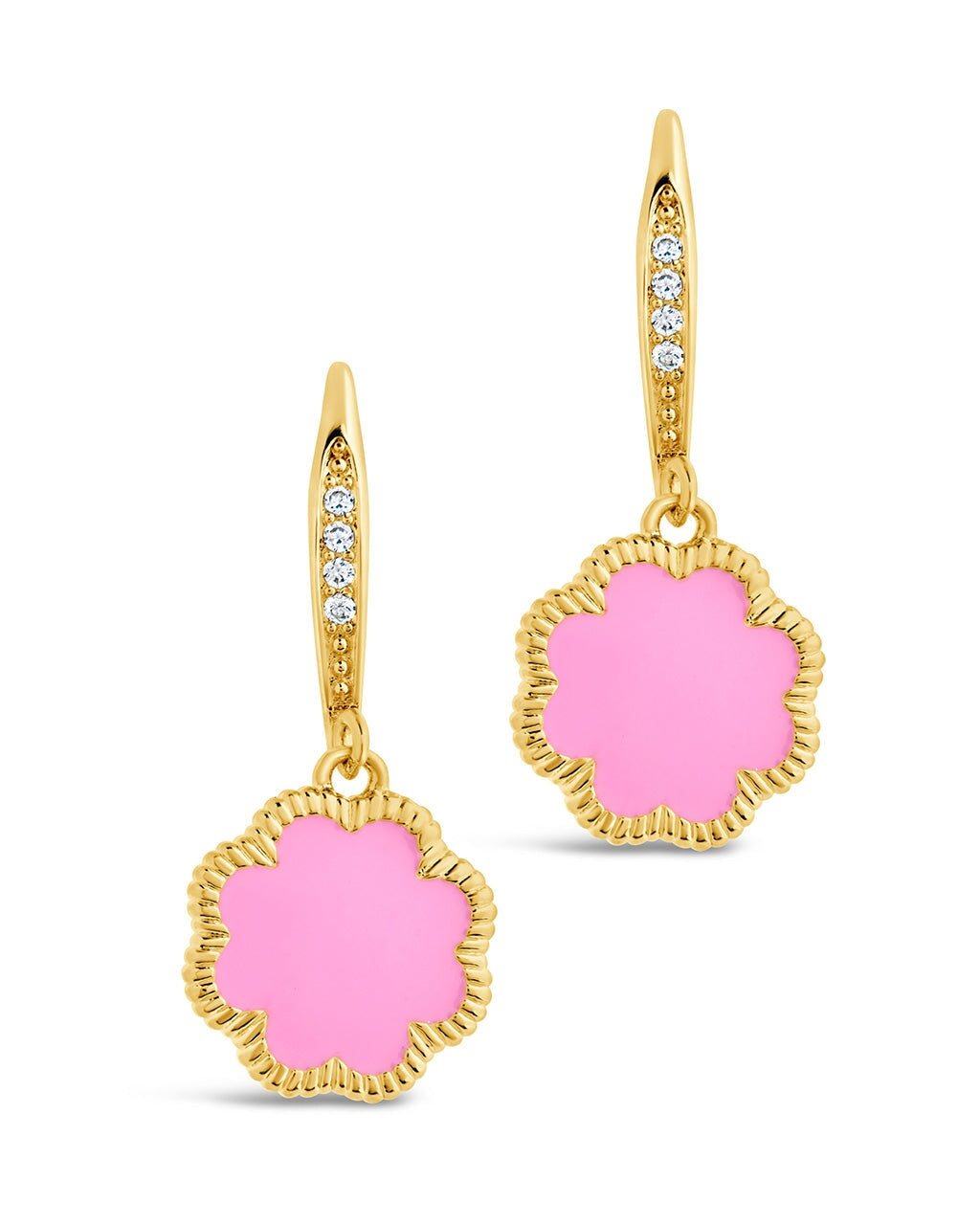 Rose Petal Short Drop Earrings Earring Sterling Forever 