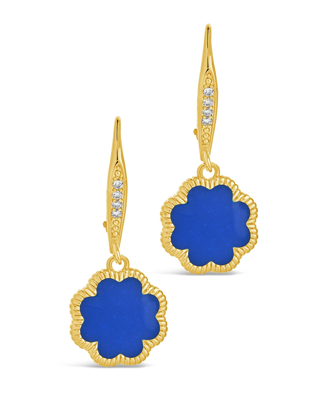 Rose Petal Short Drop Earrings Earring Sterling Forever 