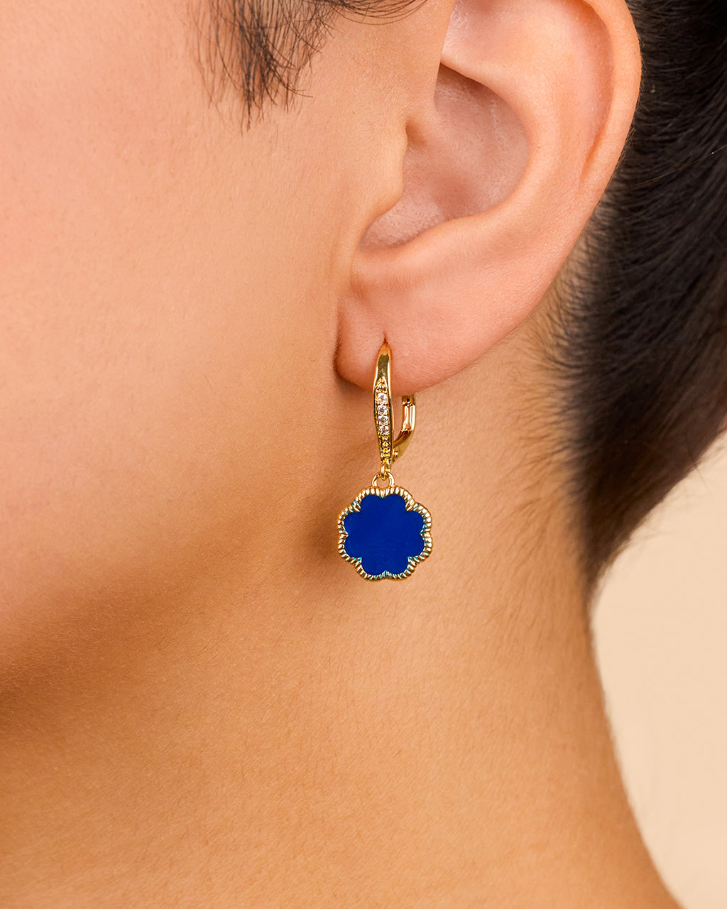 Rose Petal Short Drop Earrings