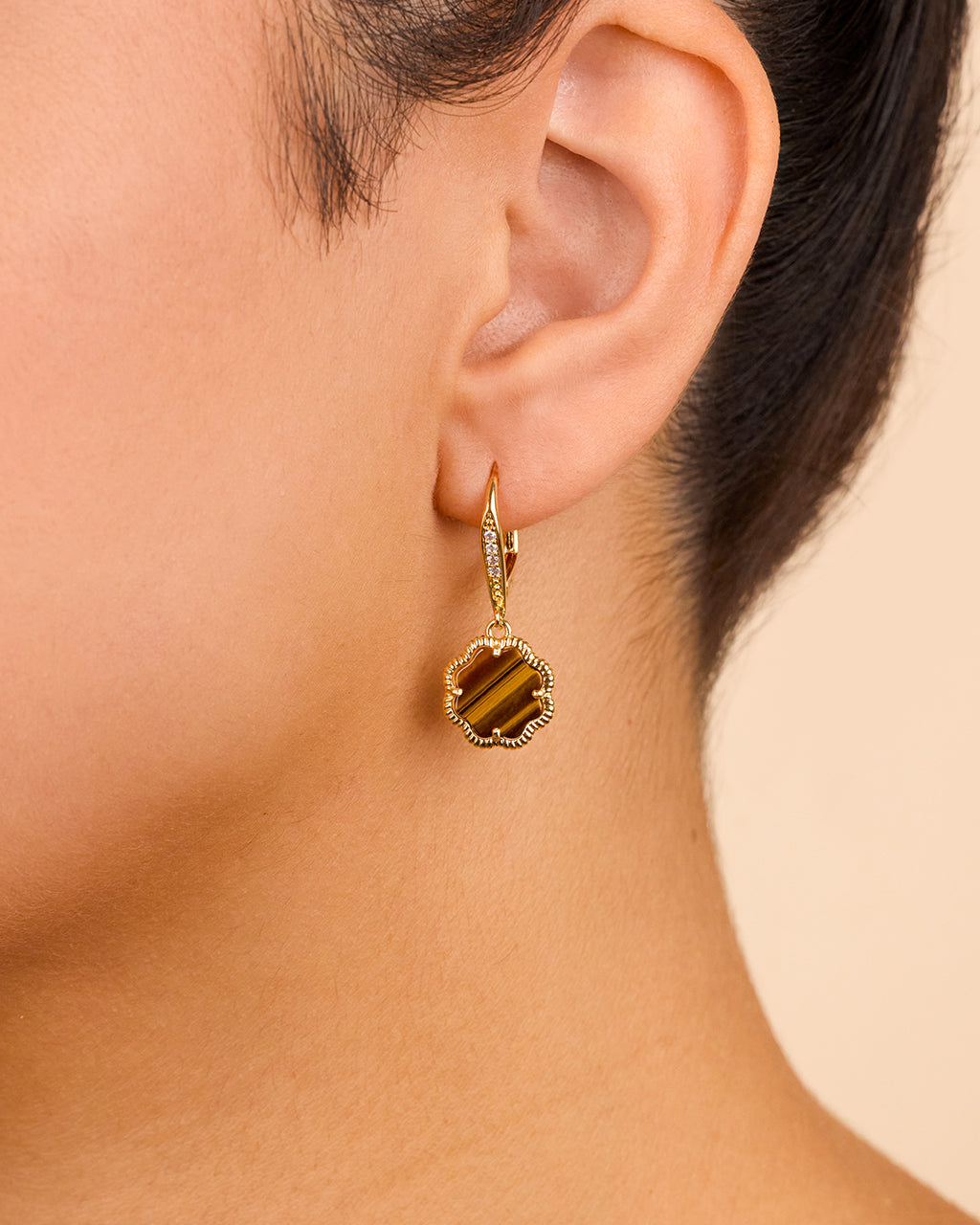 Rose Petal Short Drop Earrings