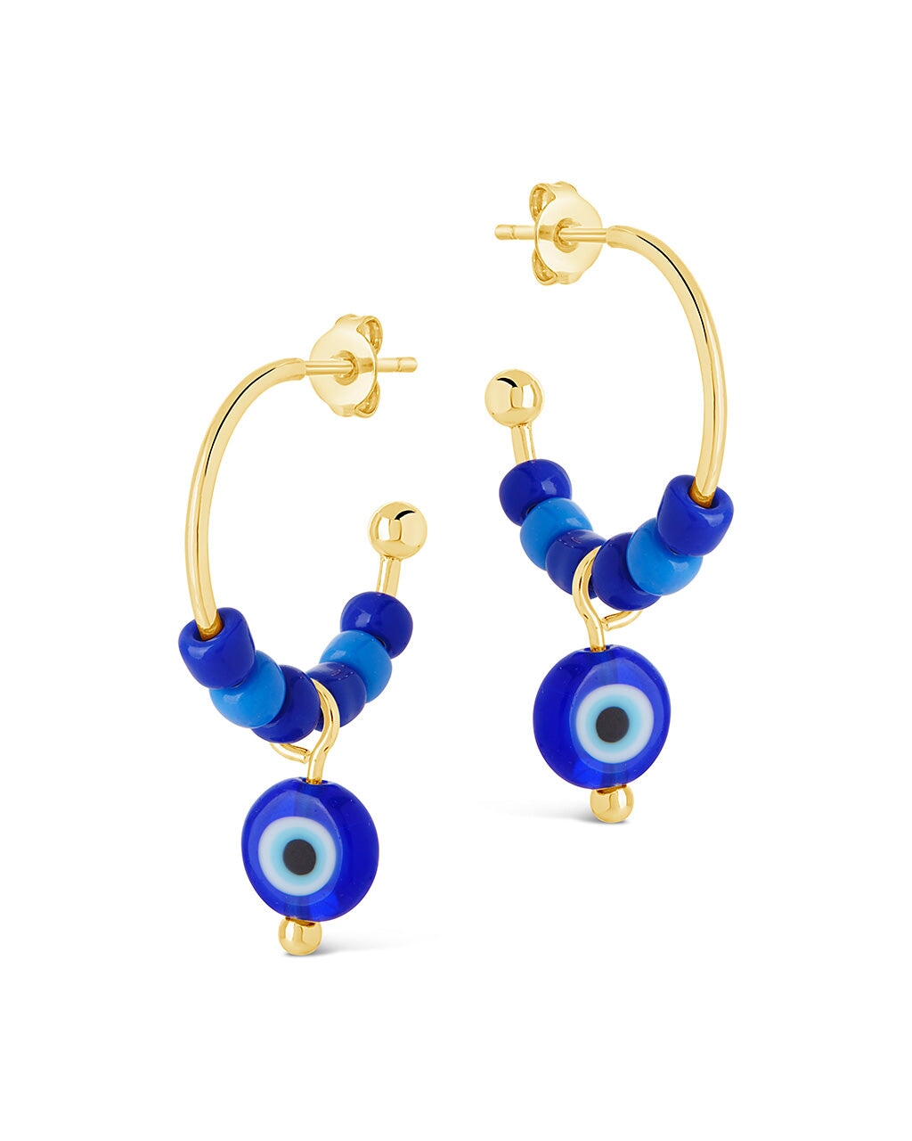 Evil eye hoop earrings discount