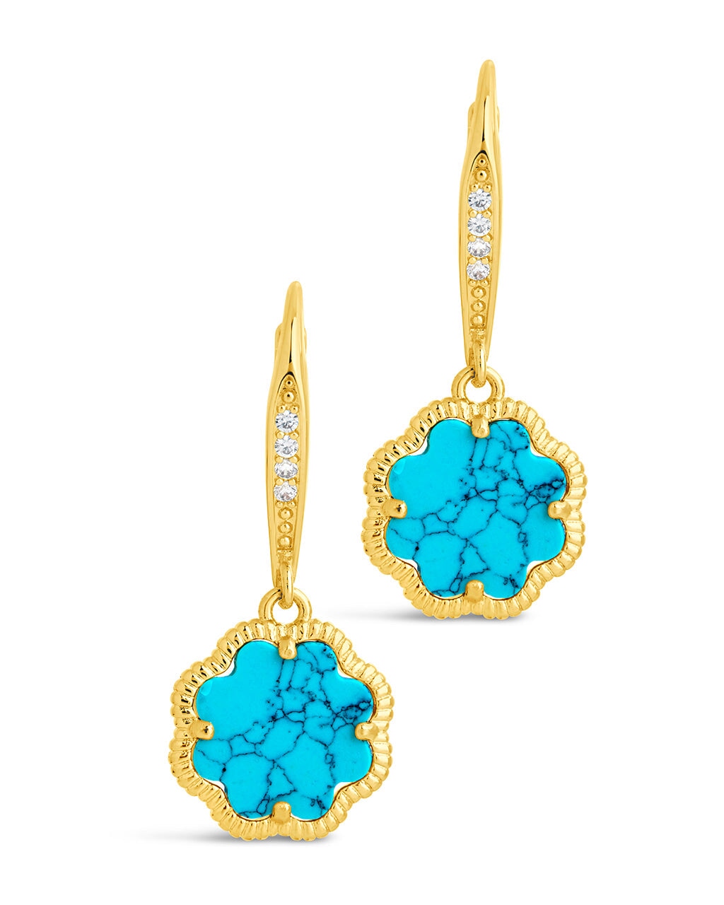 Rose Petal Short Drop Earrings Earring Sterling Forever 