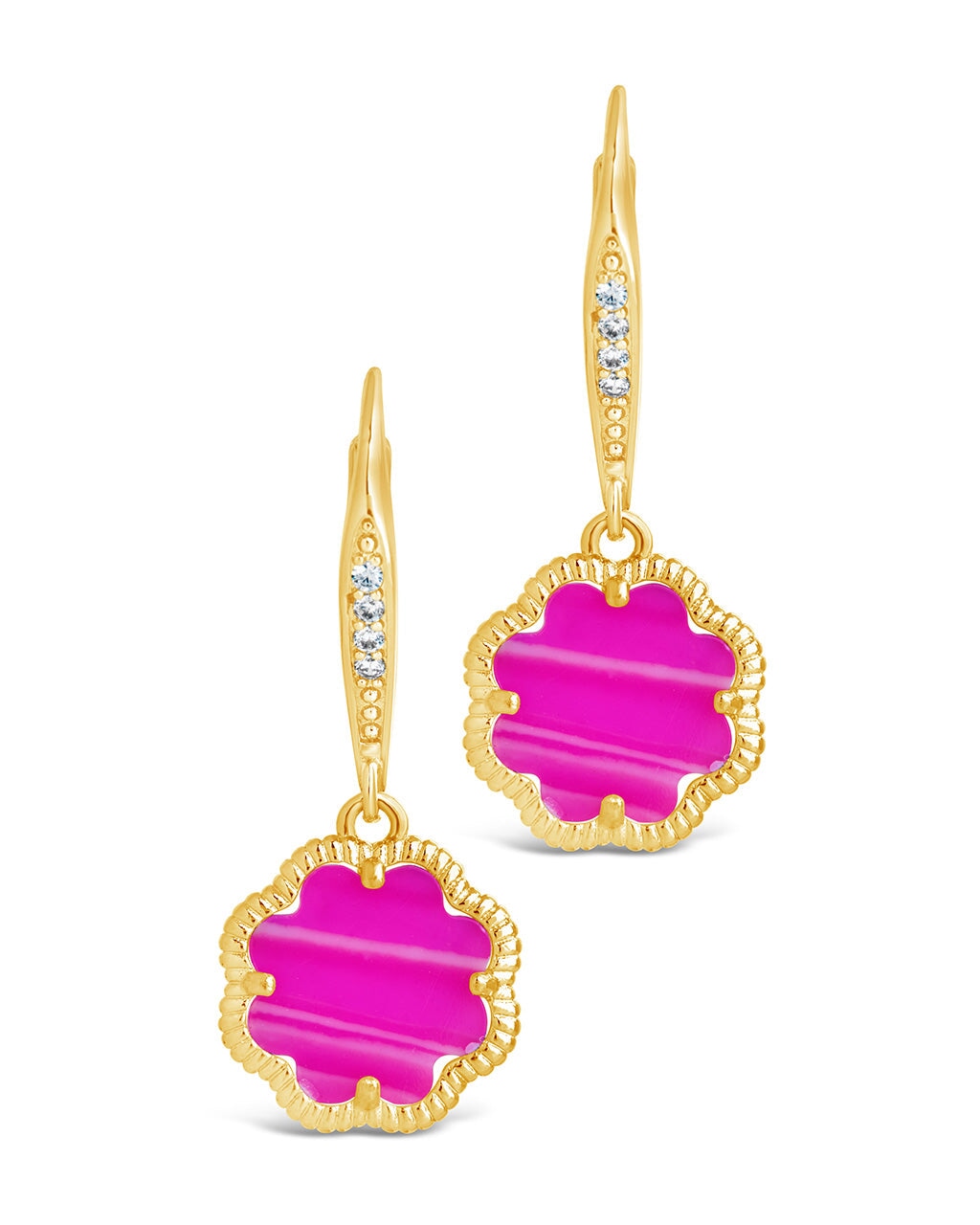 Rose Petal Short Drop Earrings Earring Sterling Forever 