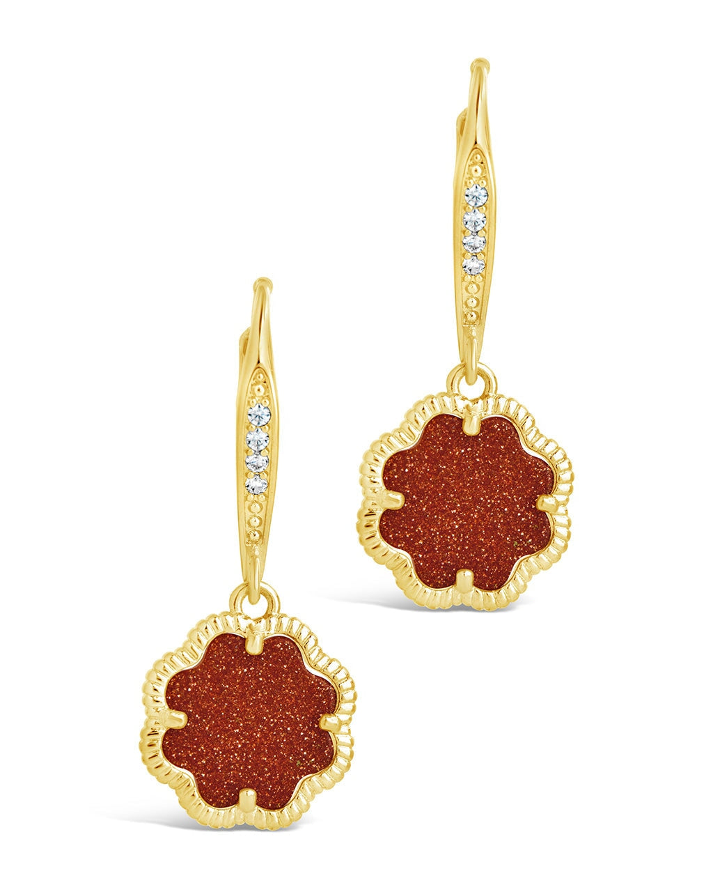 Rose Petal Short Drop Earrings Earring Sterling Forever 