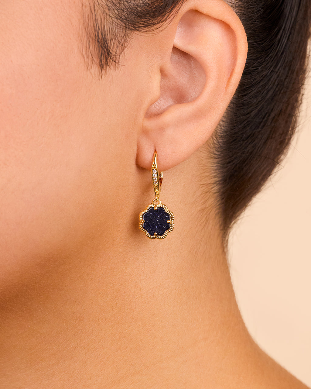 Rose Petal Short Drop Earrings