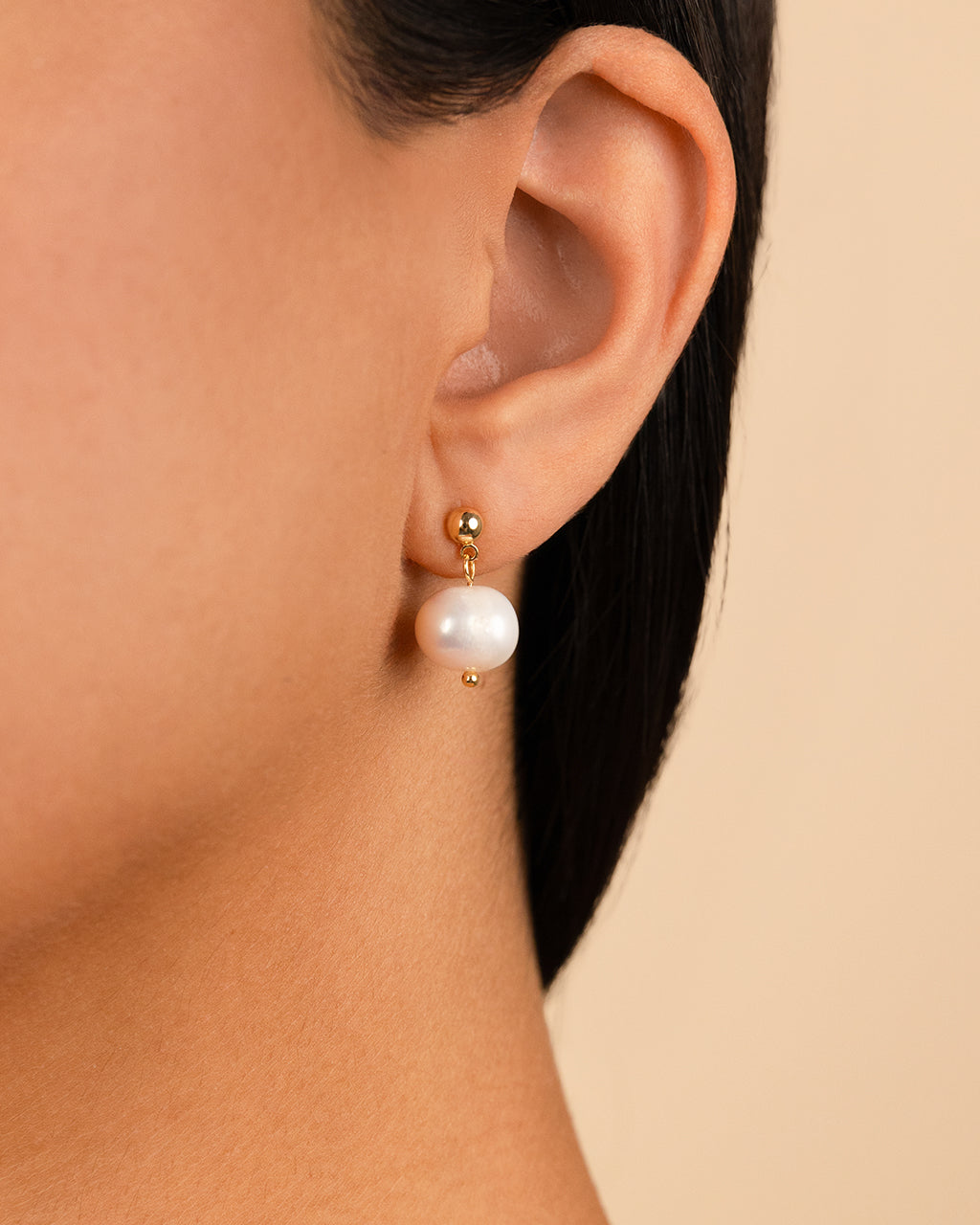 Large Single Baroque Pearl Drop Stud Earrings – Sterling Forever