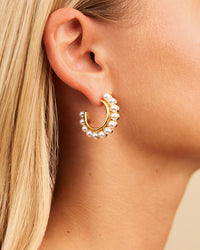 Pearl Bubble Hoop Earrings - Sterling Forever
