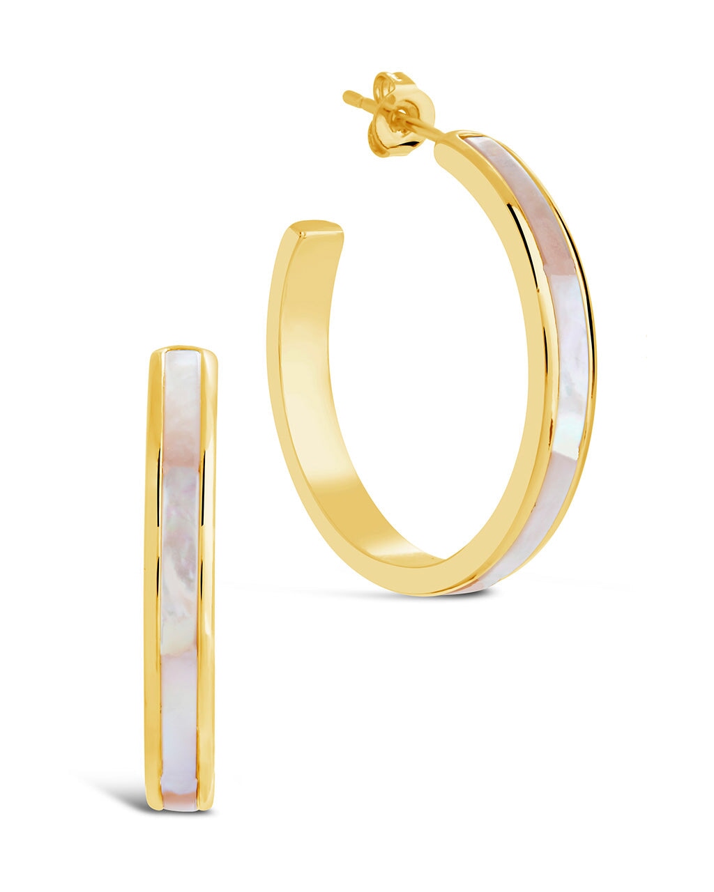 Mishel Hoops Earring Sterling Forever Gold 