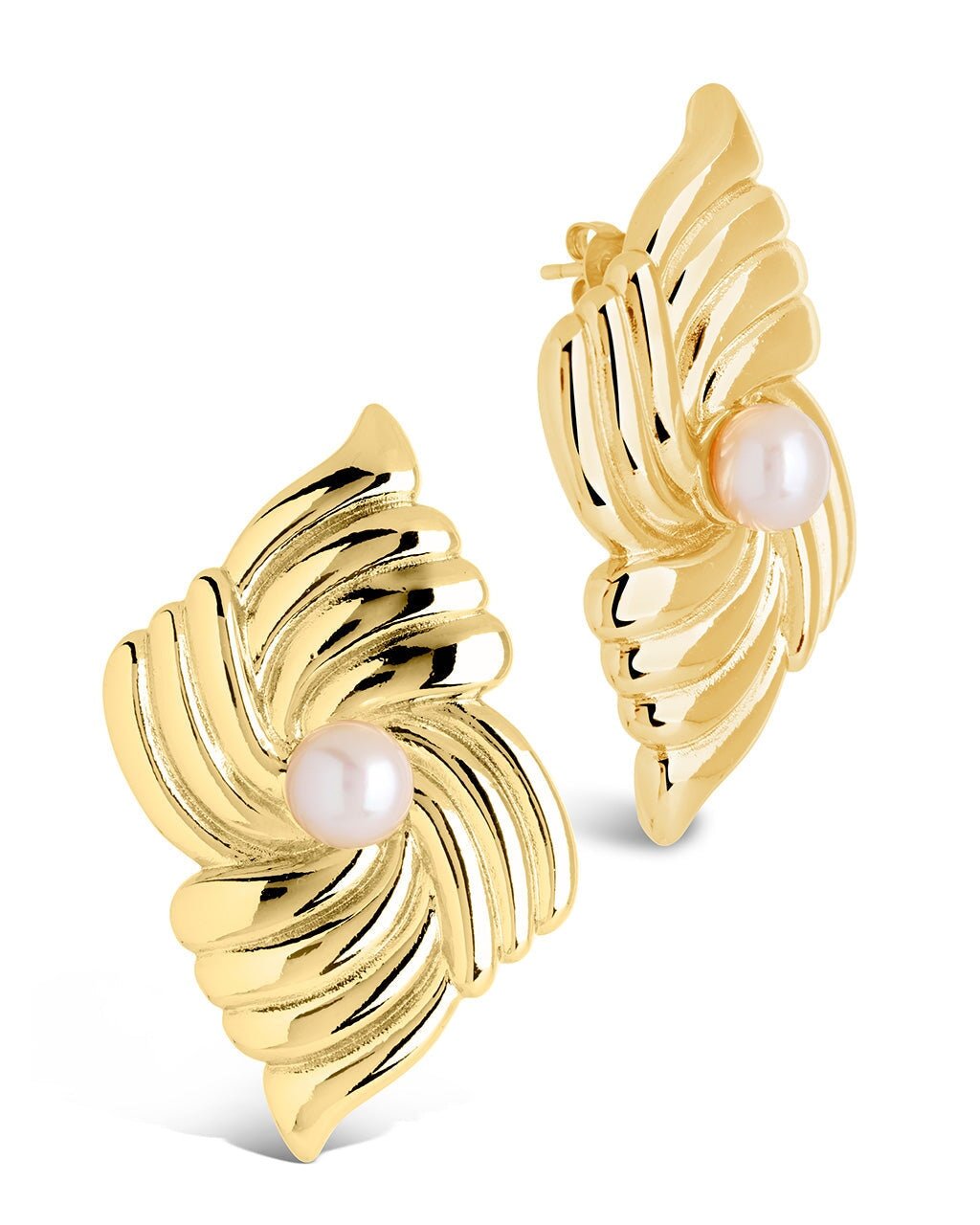 Fantaise Pearl Statement Stud Earrings - Sterling Forever