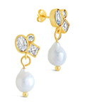 Penny CZ & Pearl Cluster Studs - Sterling Forever