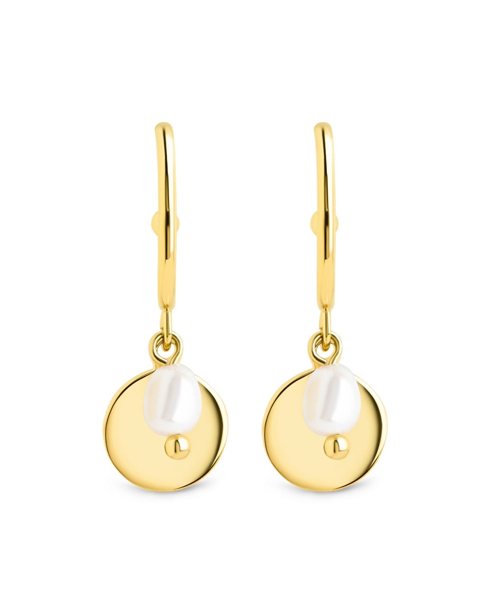 Morgan Pearl & Disk Dangle Earrings