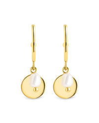 Morgan Pearl & Disk Dangle Earrings - Sterling Forever