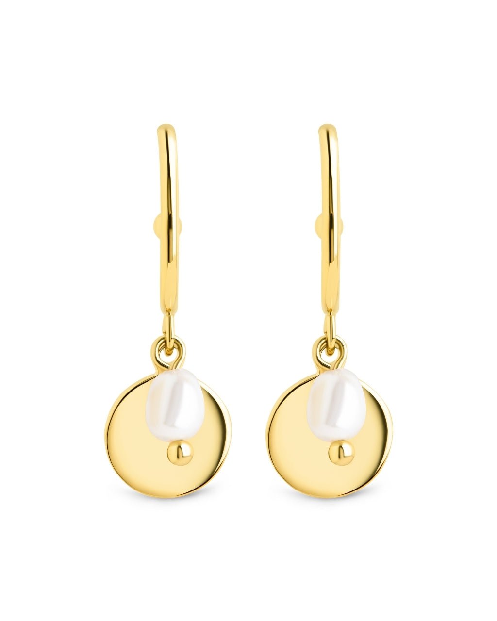 Morgan Pearl & Disk Dangle Earrings - Sterling Forever