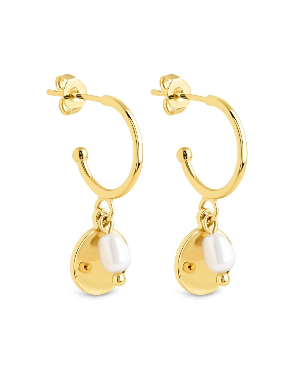 Morgan Pearl & Disk Dangle Earrings - Sterling Forever