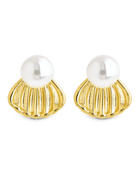 Alice Pearl & Shell Stud Earrings - Sterling Forever