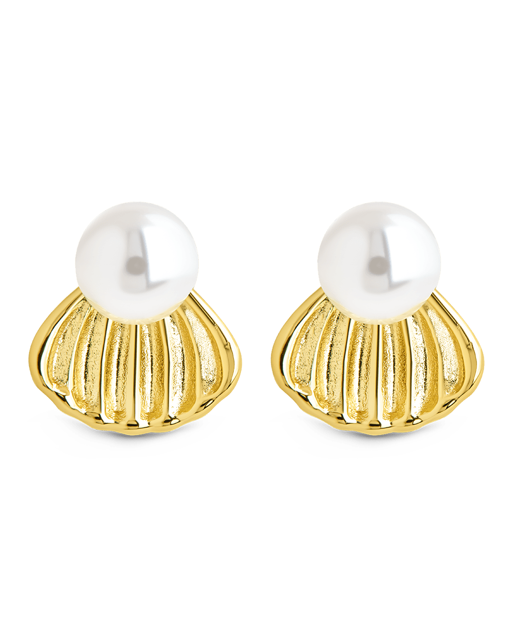 Alice Pearl & Shell Stud Earrings - Sterling Forever