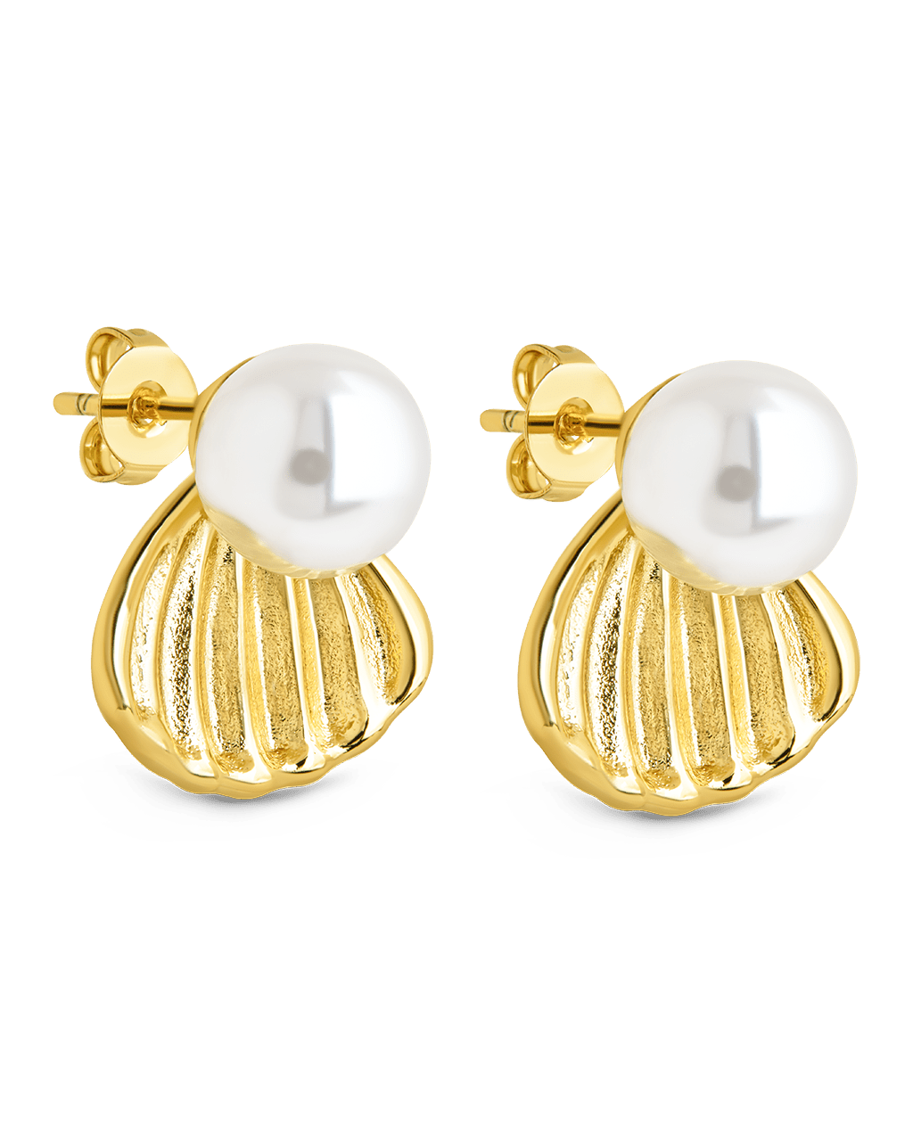 Alice Pearl & Shell Stud Earrings - Sterling Forever