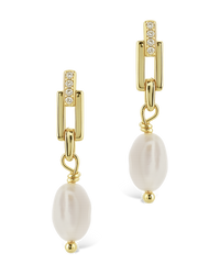 Cecelia Linked Pearl Drop Earrings