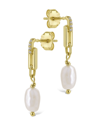 Cecelia Linked Pearl Drop Earrings