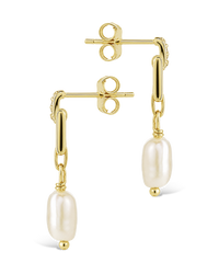 Cecelia Linked Pearl Drop Earrings