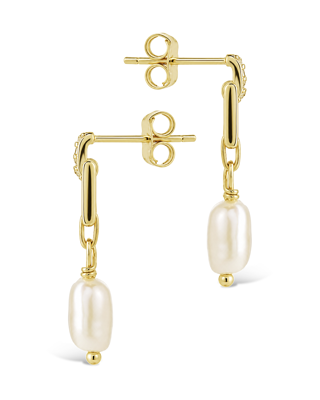 Cecelia Linked Pearl Drop Earrings