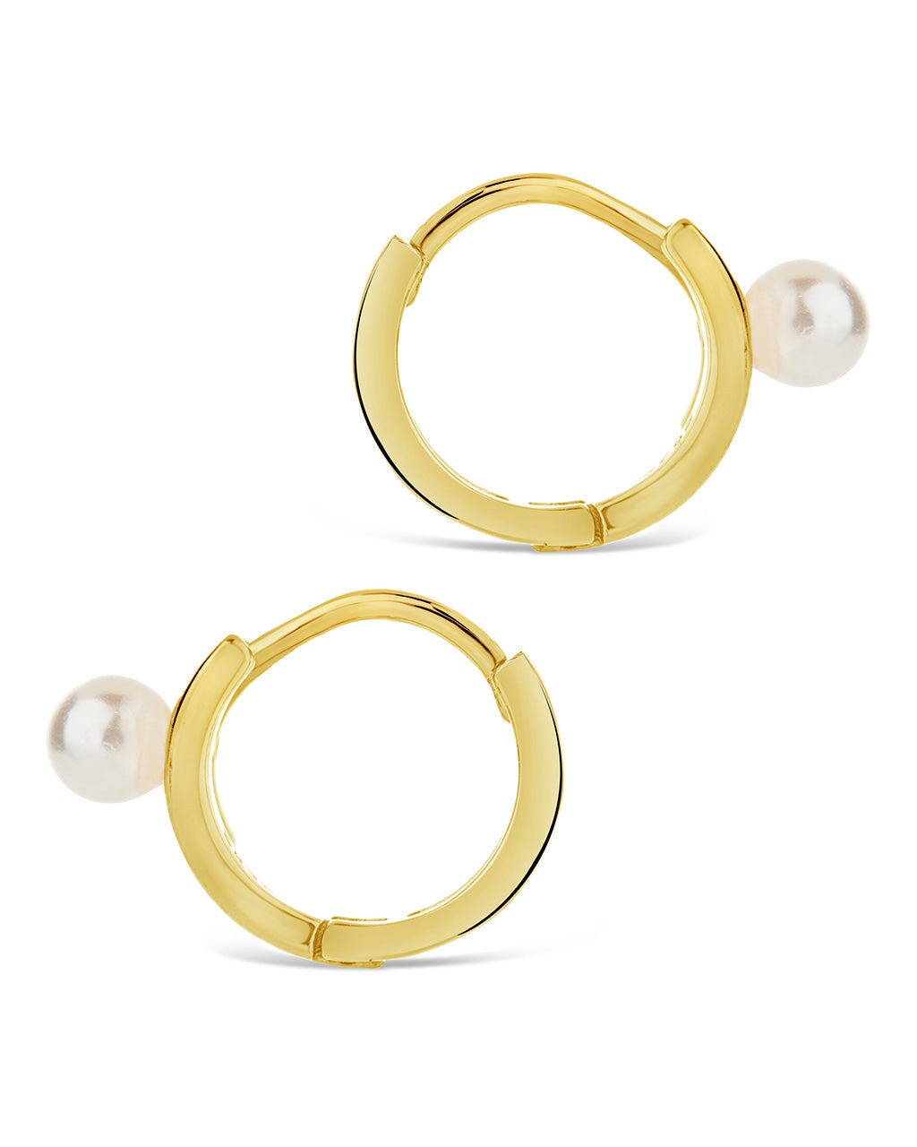 Sterling Silver Pearl Twist Hoops Earring Sterling Forever 