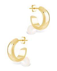 Sterling Silver Micki Pearl Drop Stud Earrings - Sterling Forever