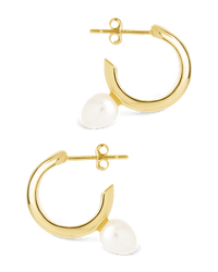 Sterling Silver Micki Pearl Drop Stud Earrings - Sterling Forever