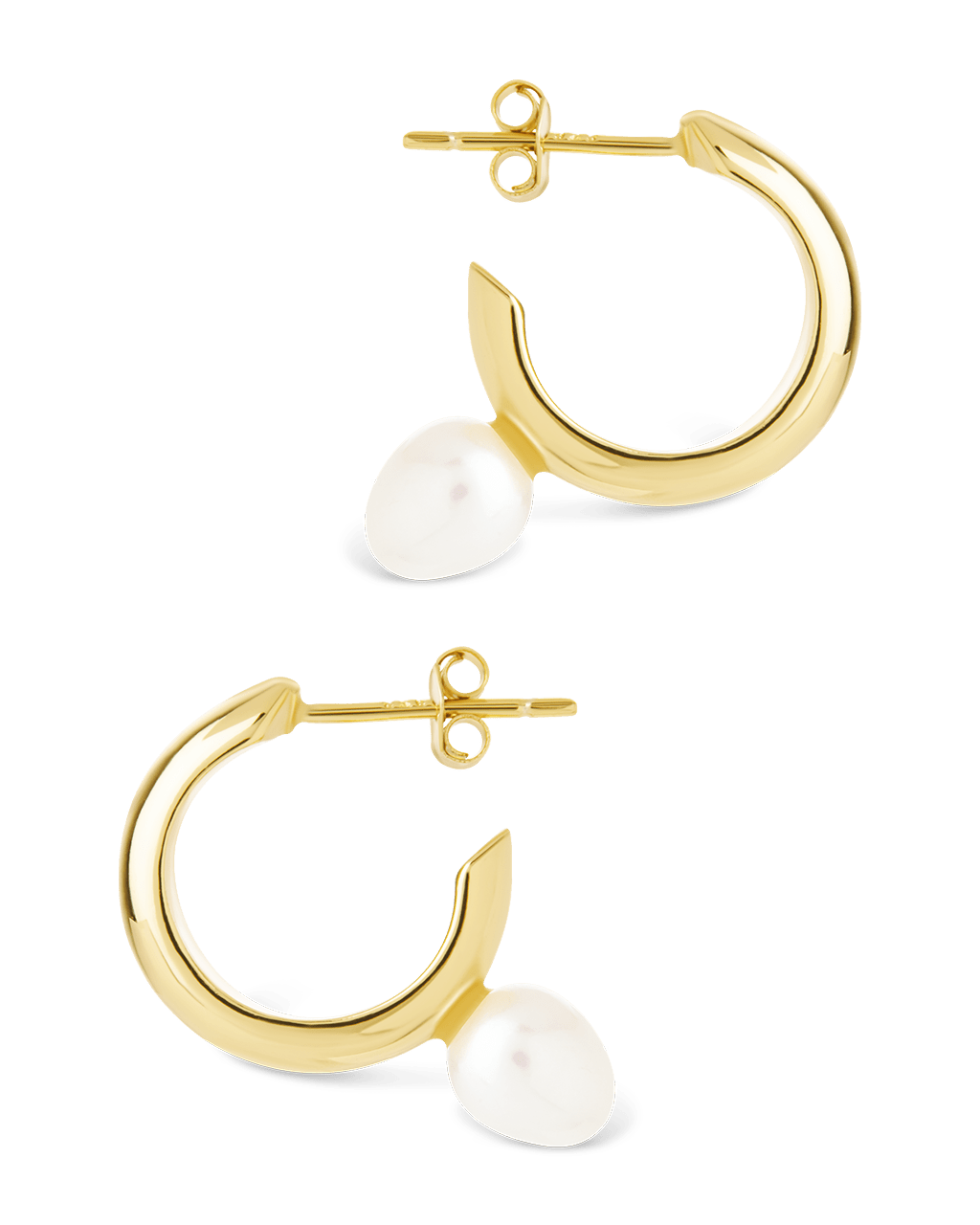 Sterling Silver Micki Pearl Drop Stud Earrings - Sterling Forever
