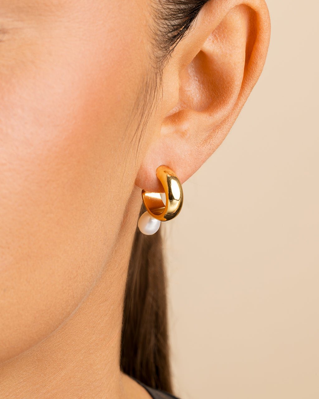 Sterling Silver Micki Pearl Drop Stud Earrings - Sterling Forever